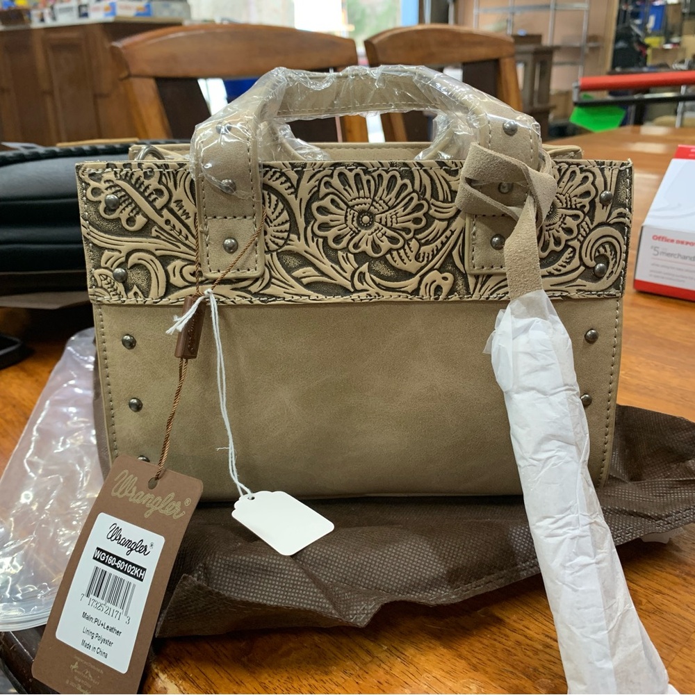 Wrangler Tan Floral Embossed Women's Bag